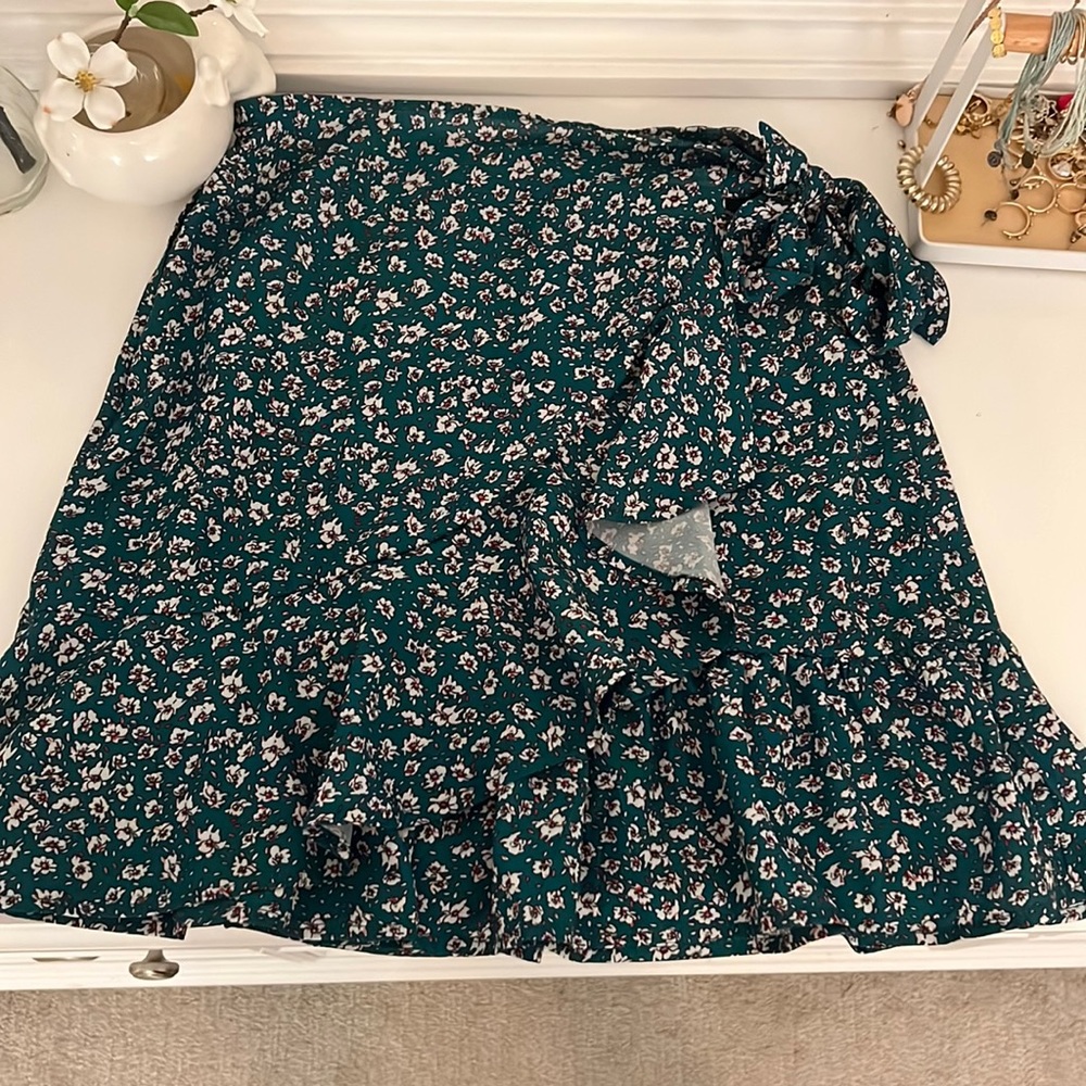 green floral skirt from shein:)